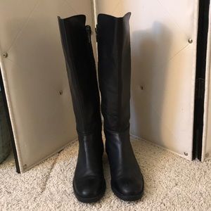 Black Leather Waterproof Riding Boots SZ 9.5